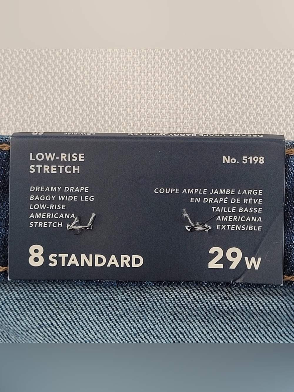 ✅ NWT American Eagle Dreamy Drape Baggy Wide Leg Jeans Blue Wash size 8 / 29 R - Picture 4 of 11
